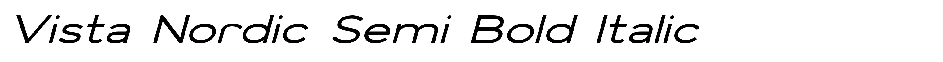 Vista Nordic Semi Bold Italic